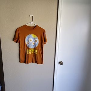 Children's flower shirt, Rust color, L (10/12)